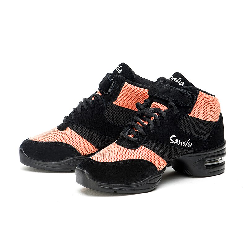 Sansha-zapatillas de baile transpirables de malla suela blanda, cómodas, para Salsa y Jazz, H135M