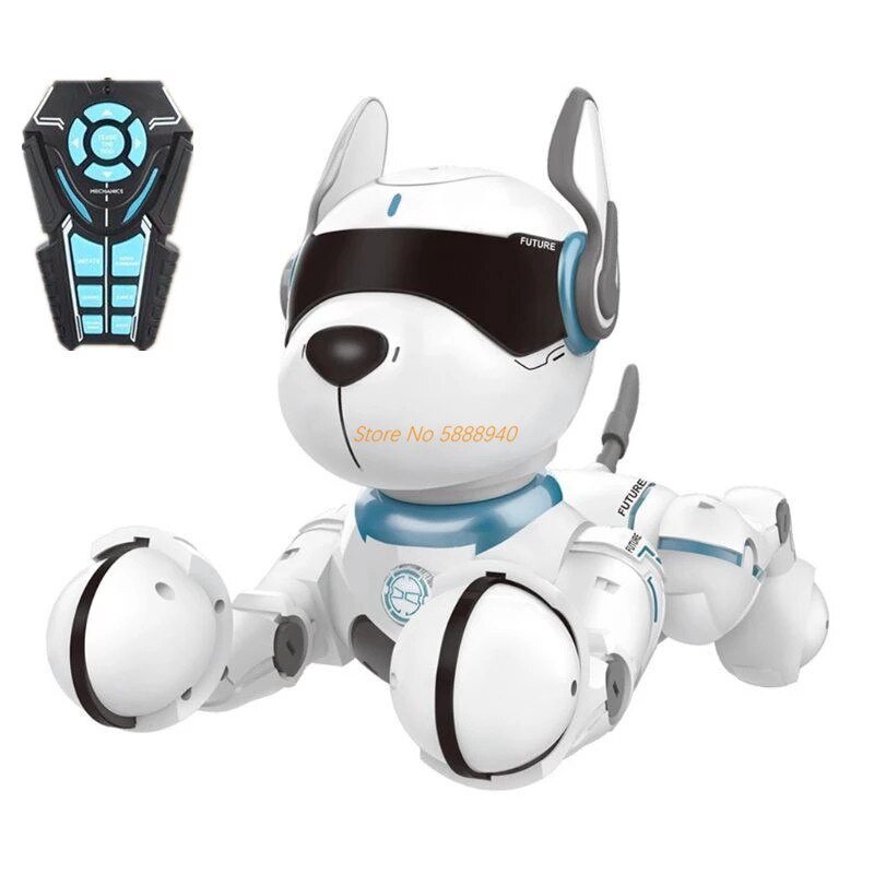 Intelligent Voice Control Dog Talking Speak Smart RC Robot Dog Imitating Various Animal Sounds LED Lights Music Walking Pets