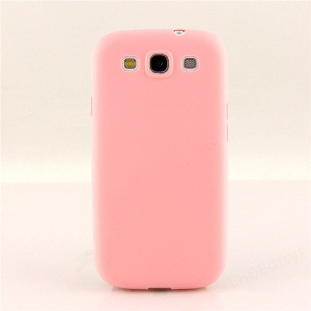 Zachte Siliconen TPU Candy Kleur Case voor Samsung Galaxy S3 Neo i9301 SIII I9300 GT-I9300 Duos i9300i Cover Ultra Dunne matte Coque: Pink