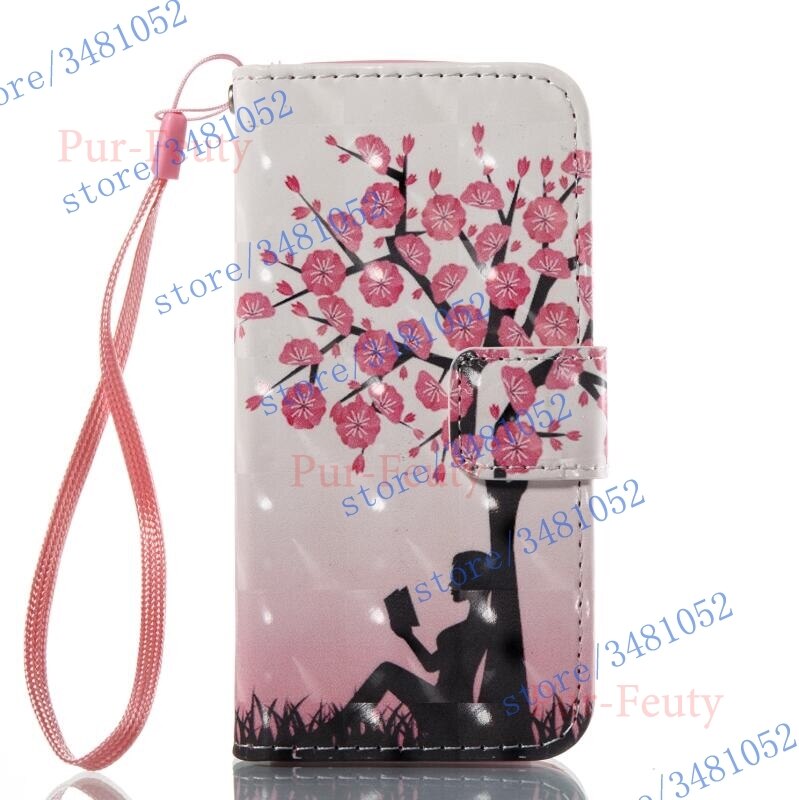 Flip Wallet Case for Huawei Honor 6C DIG L21HN Cover Butterfly Tower Case for Honor C6 DIG-L21 PU Leather Protective Phone Cover: 5