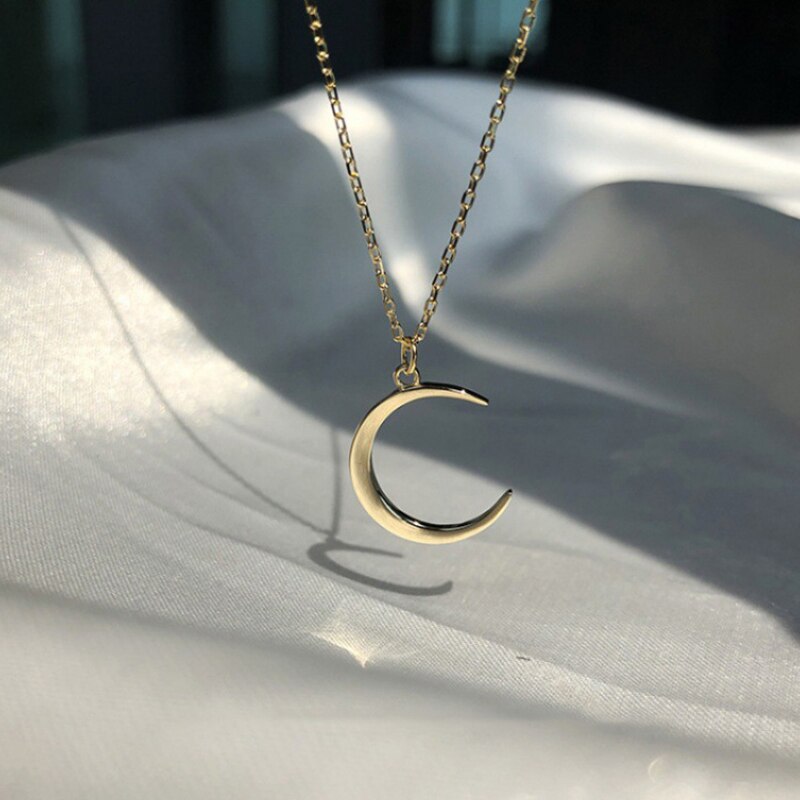 Zoete Maan Verzilverd Hals Sieraden Temperament Crescent Sleutelbeen Ketting Hanger Kettingen Voor Vrouwen: 01 Gold