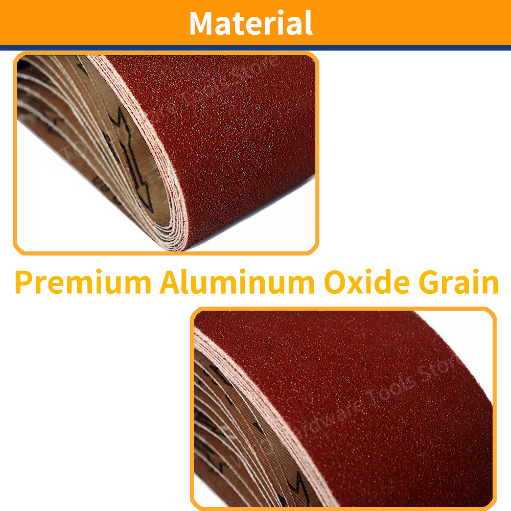 10 Uds. Cintas de lijado de 610x100mm papel de lija para Pulido de metales bandas abrasivas de 40-1000 granos, lo mejor para lijar madera, Metal y pintura