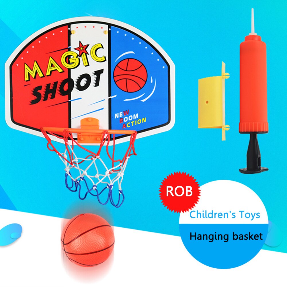 Mini canasta de baloncesto de 27x21cm, tablero inastillable, canasta familiar de interior, juego de baloncesto para niños, anillo de aro de juego de pared