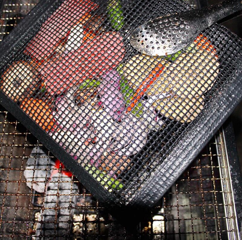 Khgdnor Non-stick Mesh Grillen Bag Herbruikbare Bbq Groente-en Vlees Opbergtas Barbecue Hittebestendige Tassen