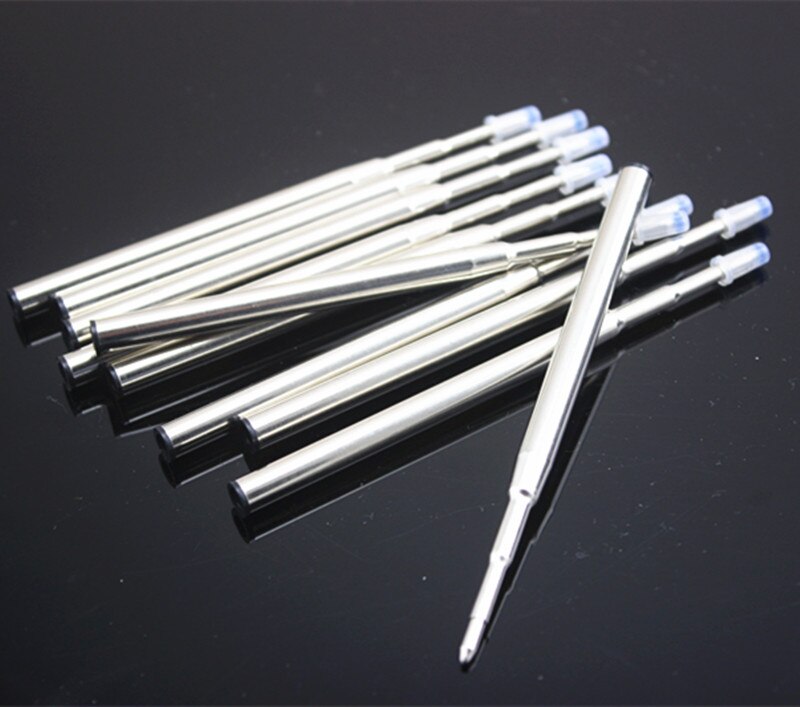 10pc/  mb special metal kuglepen refill længde 9.8cm kontor &amp; skole blyanter skrive metal pen refills: 10 stk sort