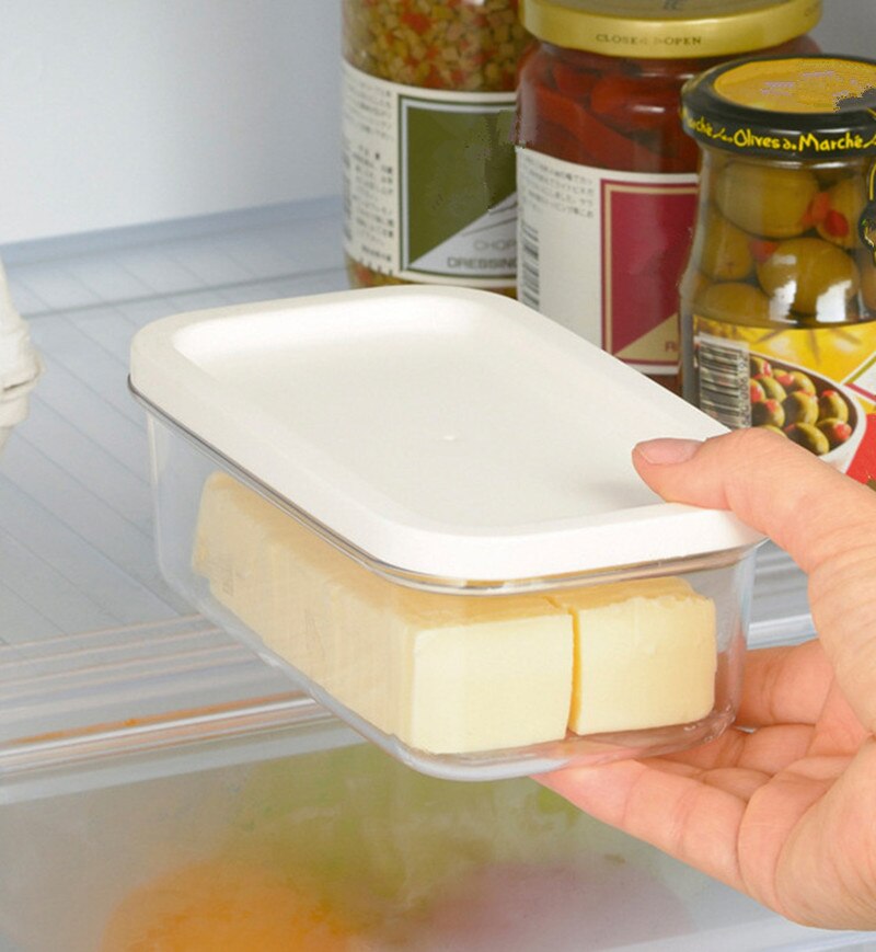 Butter Cheese Cutter Box with Lid Cutting Container Rectangle Food Storage Box Kitchen Cheese Container Keeper