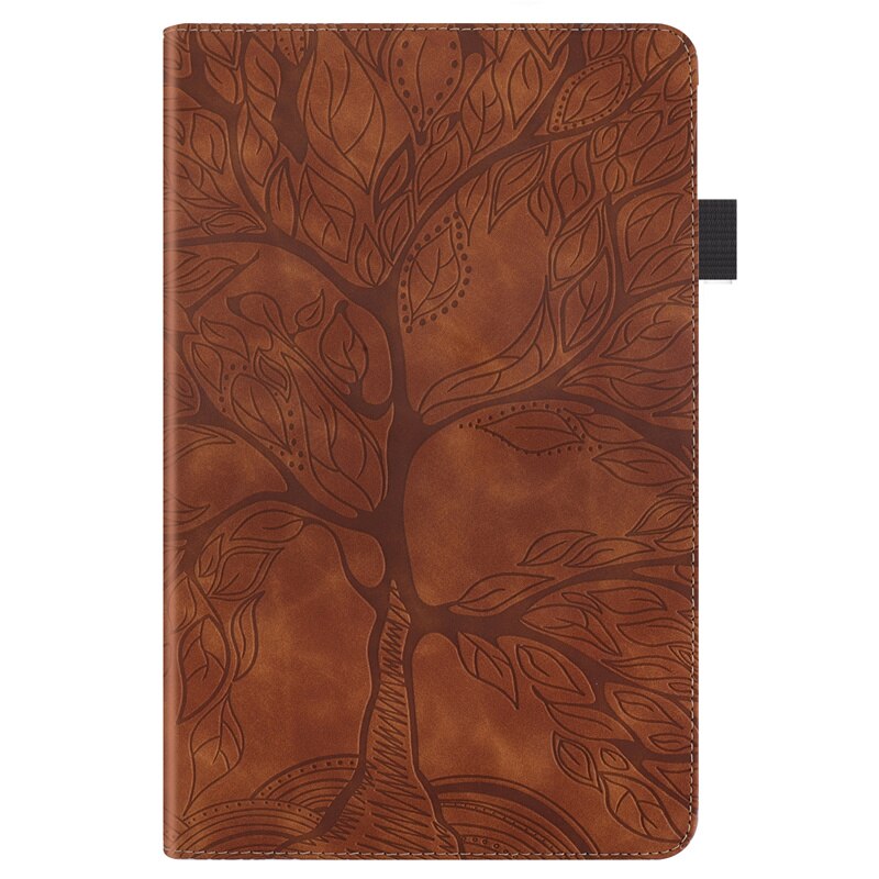 Tablet Case for iPad 8th 7th Gen 10.2" - Embossed Leather Folio Cover - Shockproof & Anti-Dust: Brown / For iPad 7 10.2 2019