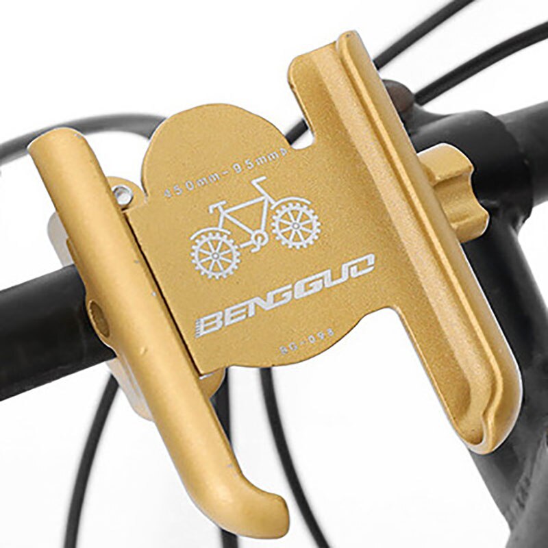 Soporte Teléfono Bicicleta - Soporte Navegación Antichoque Moto Eléctrica - Equipo Conducción Aleación Aluminio: 098-  oros