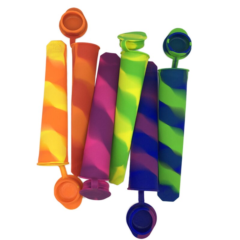6- färg silikon push-up fryst stick form glass yoghurt gelé klubba klubba tillverkning form direktförsäljning bra