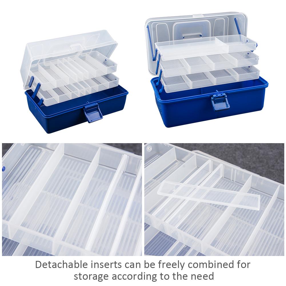 Waterproof Multi Layer Fishing Tackle Box Fly Fishing Storage Case Portable Fishing Gear Storage Box Strong Corrosion Resistant