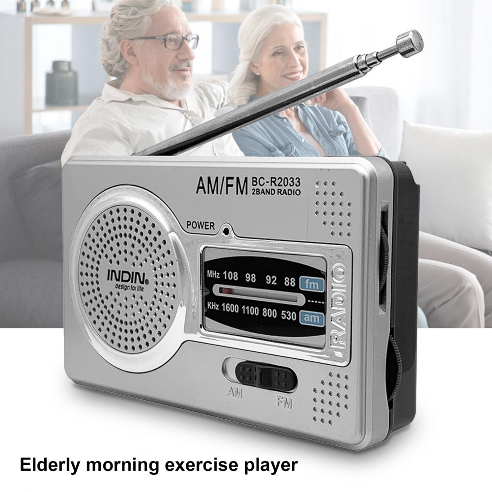 Lightweight Premium Portable AM FM Radio Built-in Speaker Portable Radio Retro for Indoor