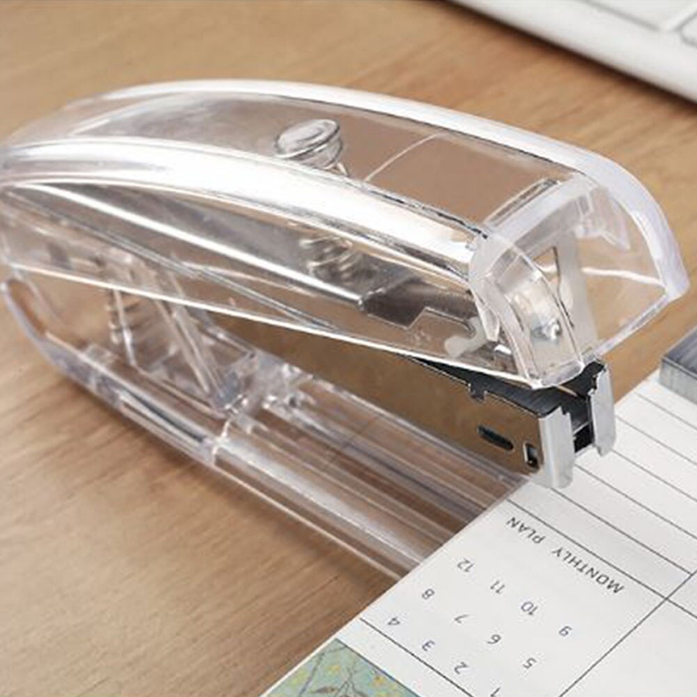 Student Manual Stapler Home Office Book Sewer Easy Operate Portable School Tacking Bookbinding Machine Transparent Paper Binding