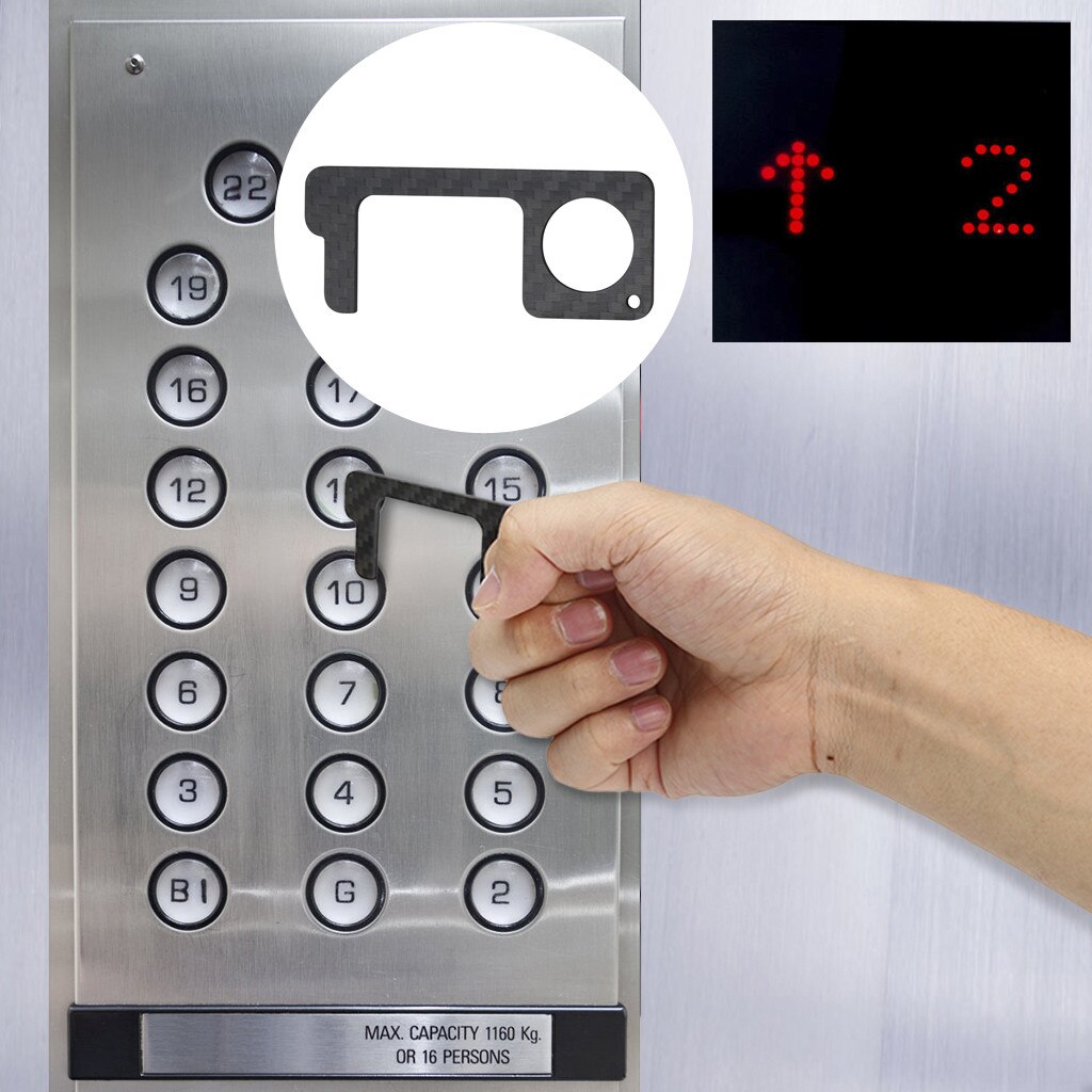 Hand Tool Door Opening Handle Press Reuseable Elevator Button Artifact Avoid Contacting Safety Door Opener#0428y30