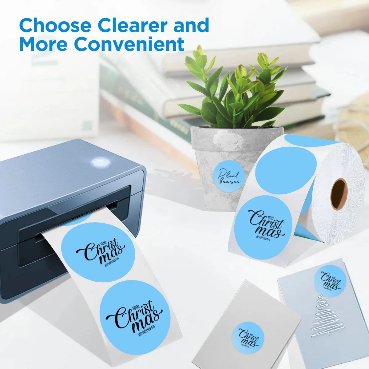 Thermische Stickers-600 Labels/1 Rol 2 Inch Cirkel Thermische Sticker Etiketten Zelfklevend Rond Directe Thermische Multifunctionele Rol