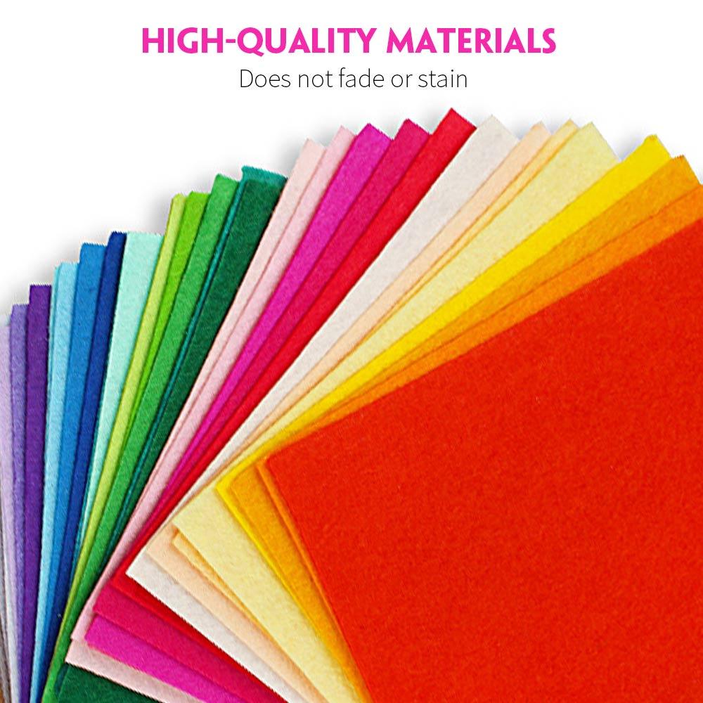 Tela de fieltro de poliéster para coser a mano, fieltro multicolor DIY, suministros para costura Manual, artesanías de bordado