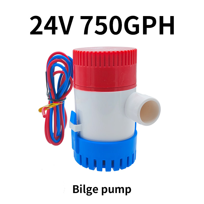 1Pcs Bilge Pump with Float Switch 12V/24V 1100GPH/750GPH Water Pump for Boat Seaplane Motor Homes Houseboat - Bilge Pump: Gold
