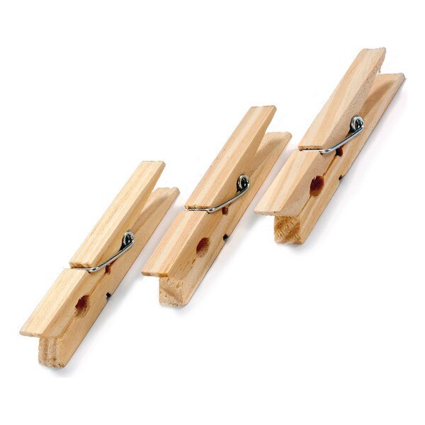 Wasknijpers Hout (24 Stuks)