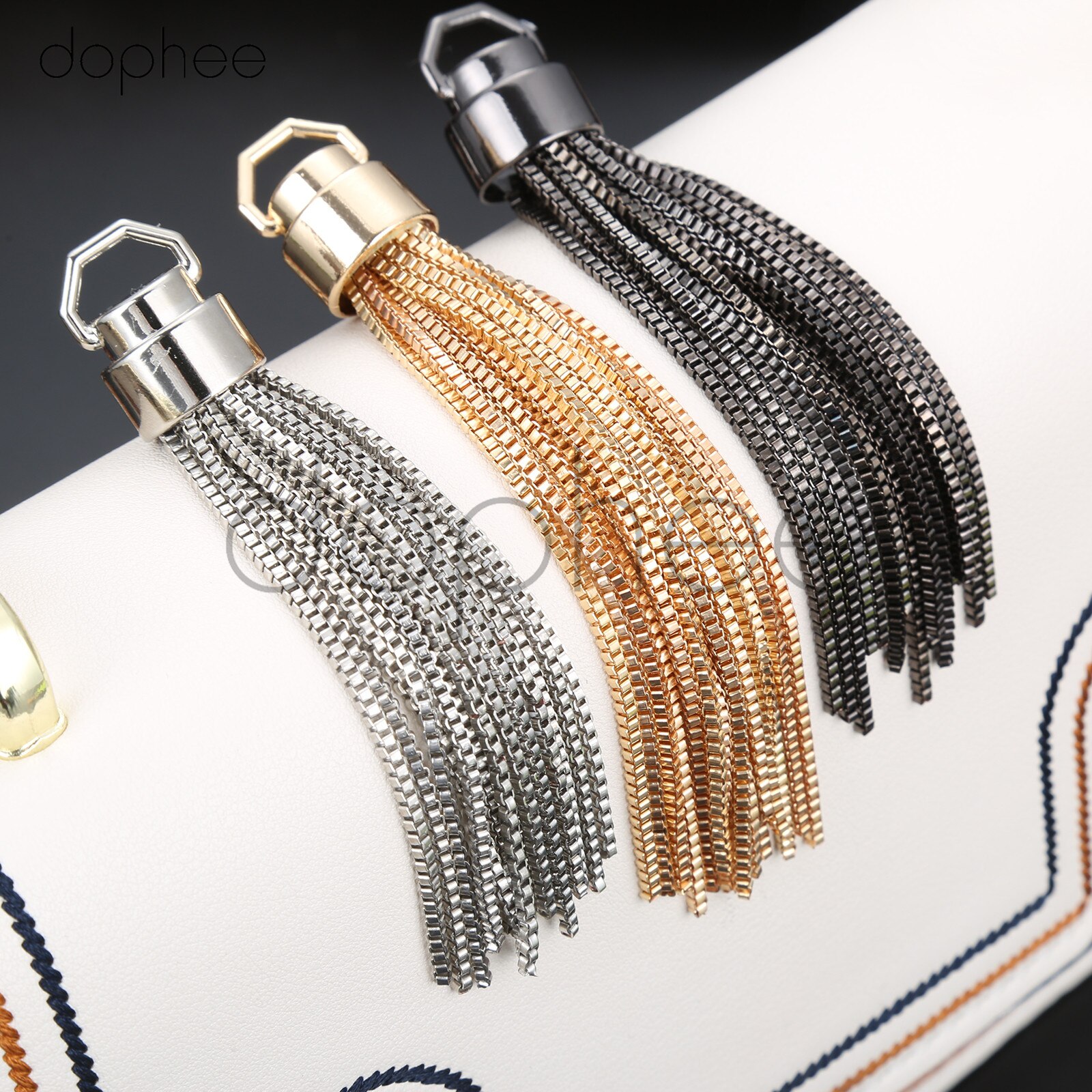 Accesorio de Hardware dophee 1 pieza llavero de Metal para bolsos pequeños adornos borla bolsas de hebillas piezas de Hardware