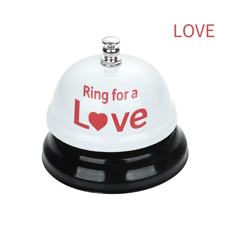 1pc Small Bell Bar Counter Silver Bell Desk Kitchen Counter Restaurant Pass Kitchen Bell Ring Service Reception Hotel Dish: Love