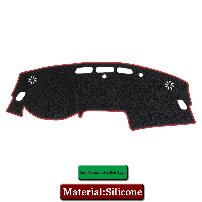 Auto Styling Auto Armaturenbrett Vermeiden Licht Pad Polyester Instrument Plattform Startseite Schützende Matten Für Nissan Altima L34 -Heute: Rose rot Kante LHD