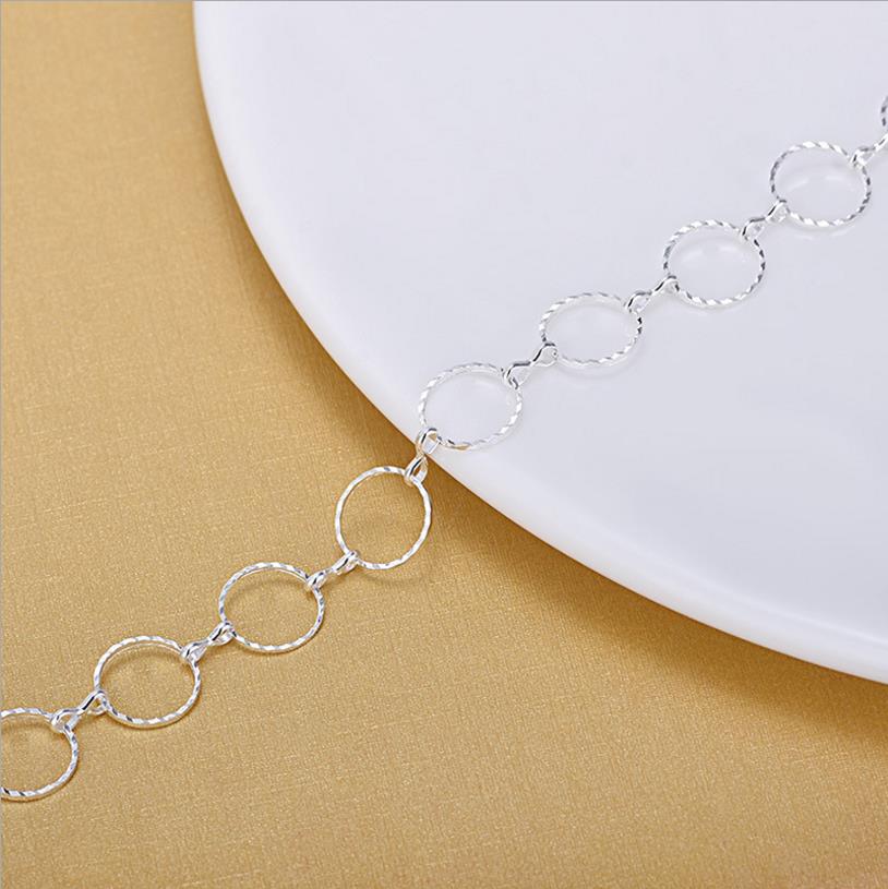 Everoyal Trendy Zilver 925 Armbanden Voor Vrouwen Verjaardagsfeestje Accessoires Charm Ronde Link Enkelbanden Zilveren Sieraden Meisje Sieraden