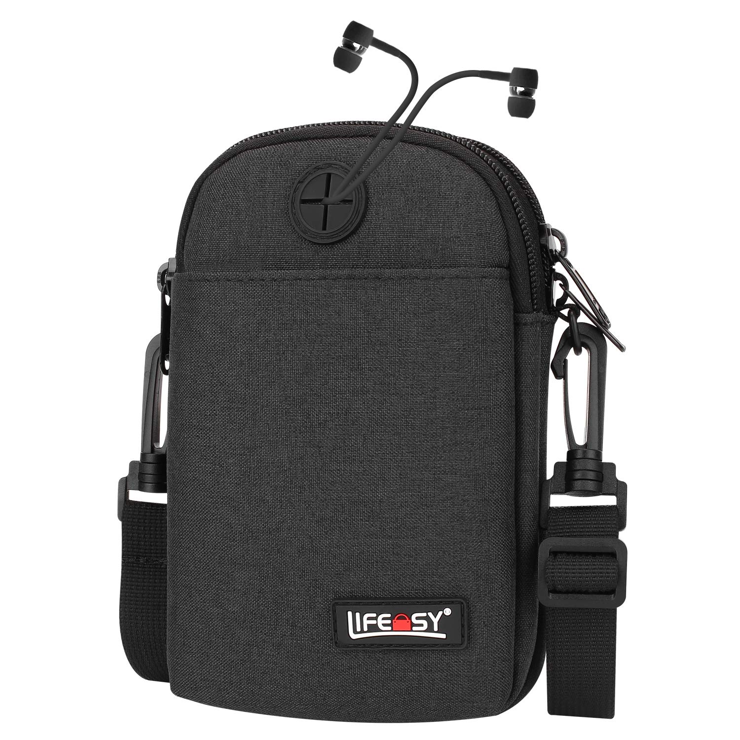 Sac organisateur de câble électrique, petit étui de transport d'accessoires électroniques de voyage, étui de câble de stockage Portable pour Gadgets, téléphone: Black