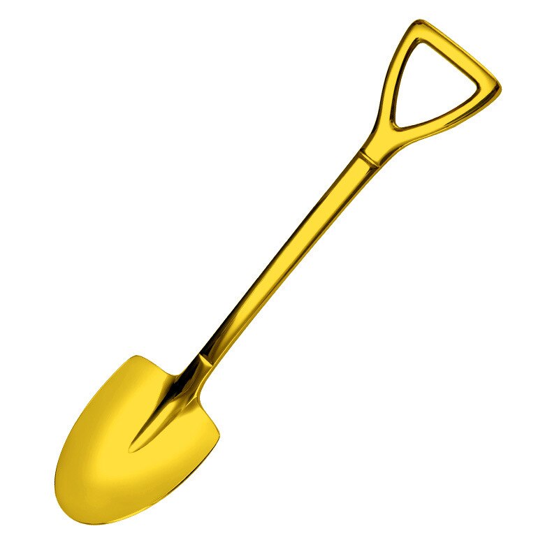 Stainless Steel Iron Teaspoon Watermelon Scoop Net Red Dessert Ice Cream Scoop Household Coffee Spoon Tableware: Red