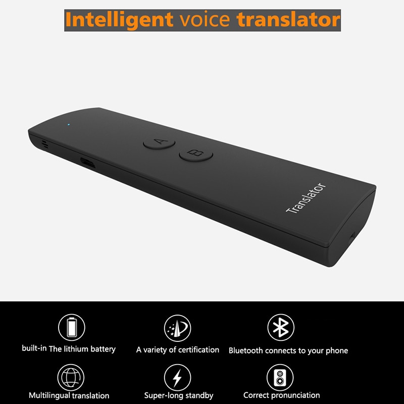 Smart Voice Speech Translator Portable Two-Way Real Time 30 Multi-Language Translation For Learning Travelling Business Meeting