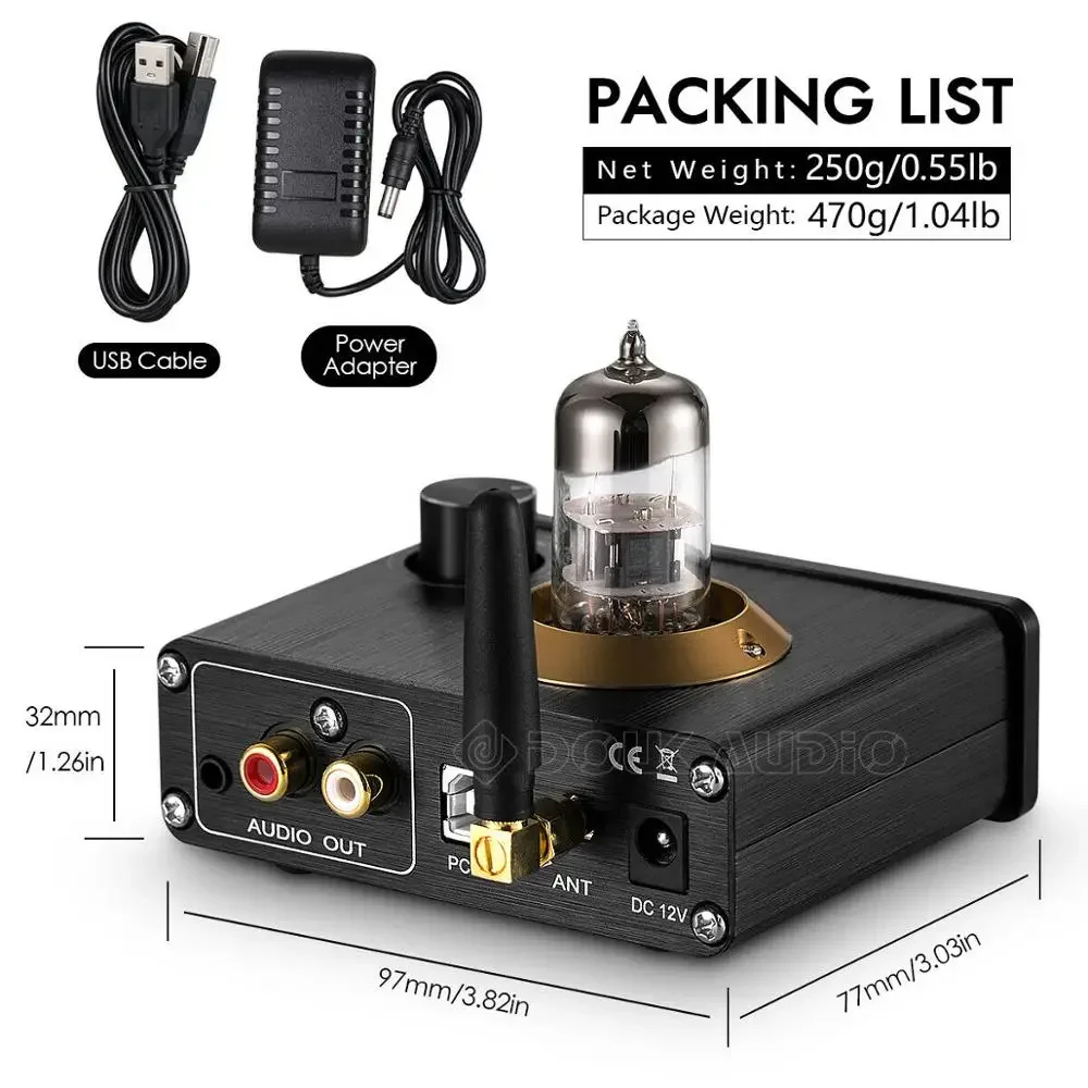 Douk Audio U4 Mini Bluetooth 5.0 Tube amplificatore per cuffie USB DAC Audio Stereo preamplificatore USB scheda Audio APTX-LL