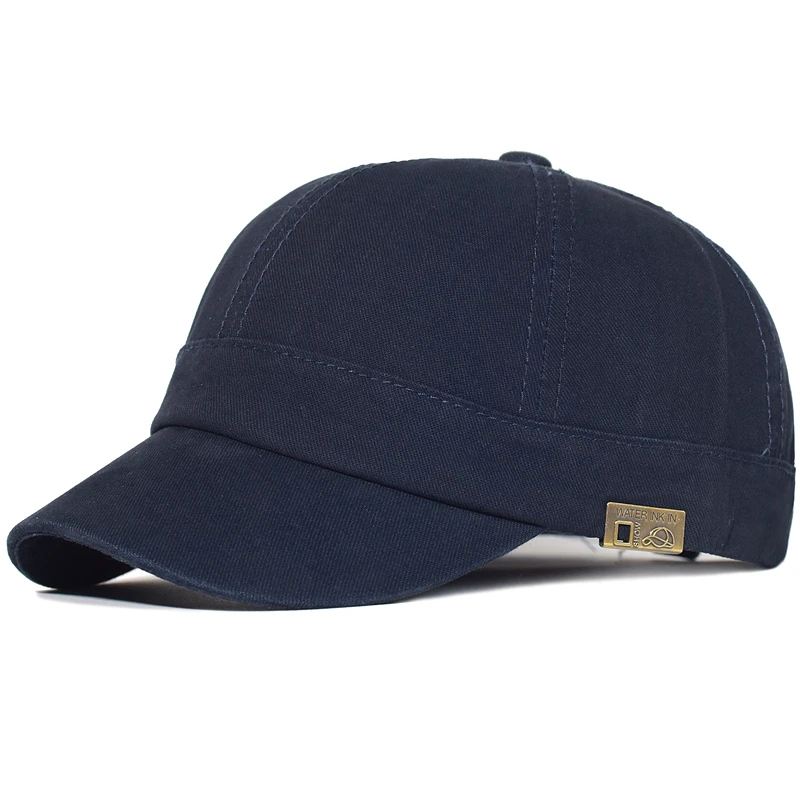 Vintage Short Brim Baseball Cap Cotton Men Women Soft Dad Hat Adjustable Trucker Style Low Profile Caps: Red