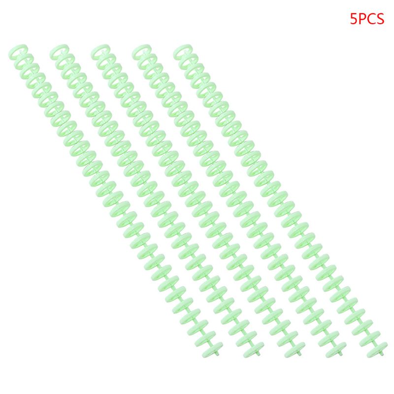5pcs Plastic Loose Leaf Link Spiral Spring Binder Ring for 30 Holes A4 Notebook: Green