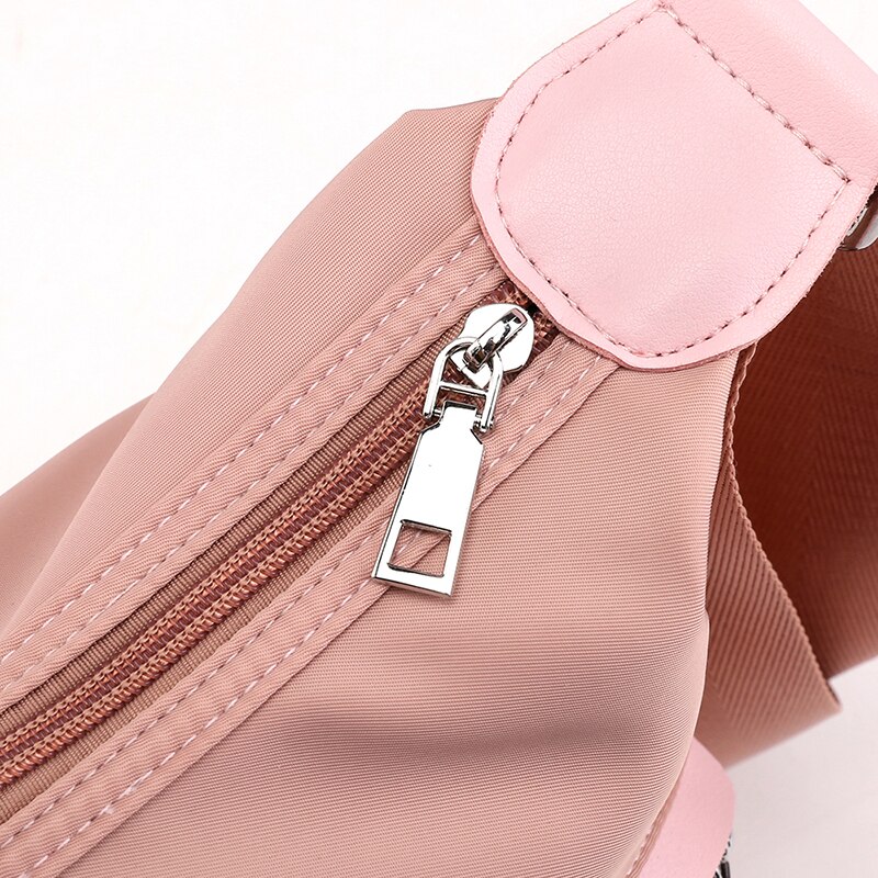 Piler femme décontracté Portable unique sac à bandoulière en Nylon dames Mini fermeture éclair sacs à bandoulière petit sac à rabat carré sacs à main de messager