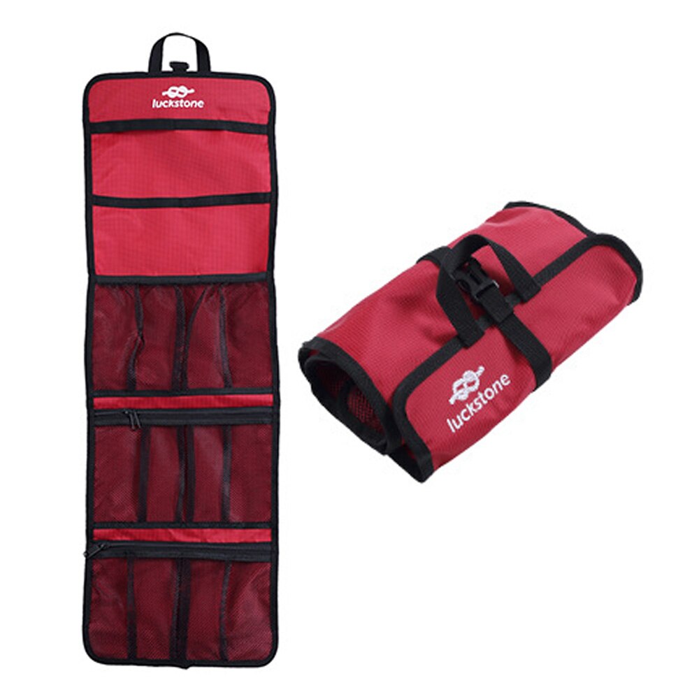Multifuntion Rock Climbing Storage Bag Gear Equipment Organized Storage Bag Carabiner Carrying Bag: Red