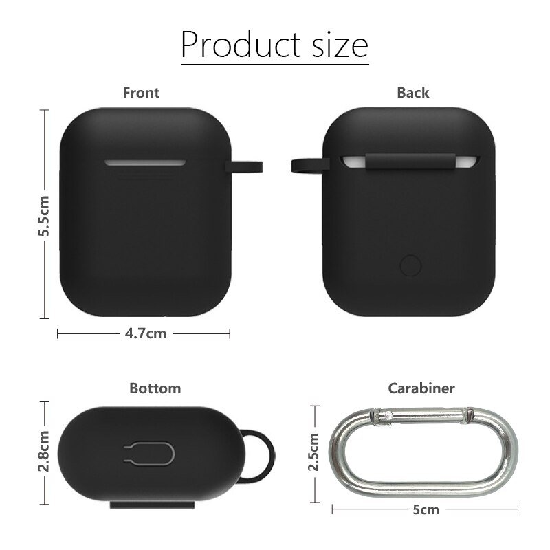 Zachte Siliconen Case 6 Delige Set Voor Apple Airpods Oortelefoon Cases Voor Apple Airpods Shockproof Cover Voor Air Pods Protector case