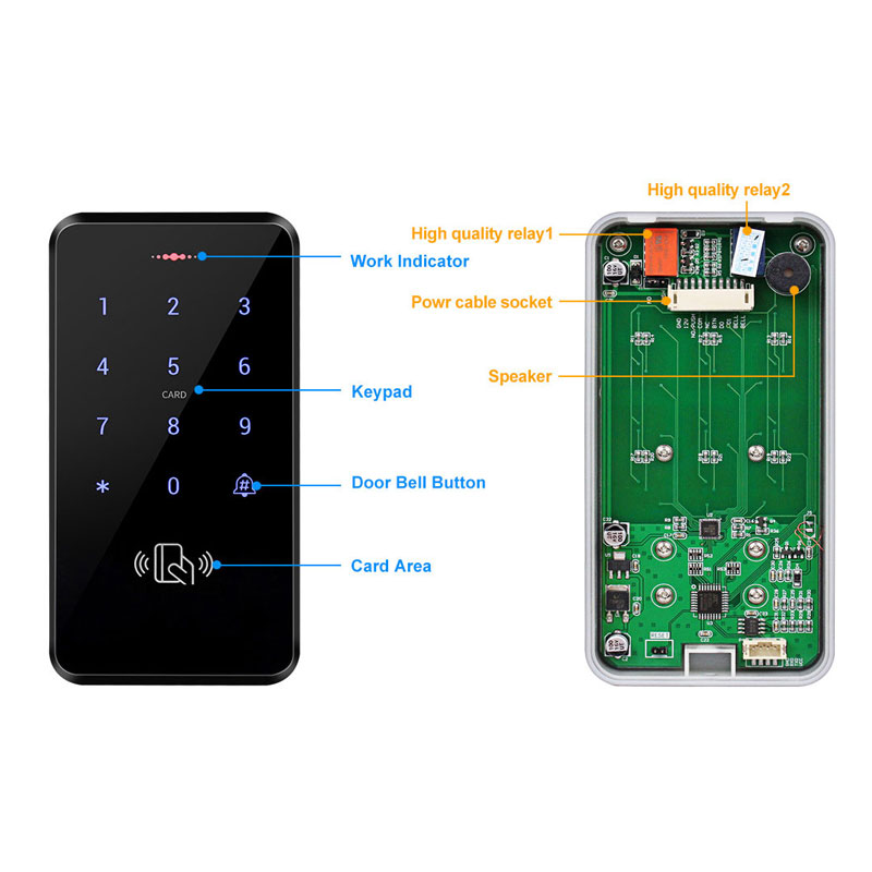 Diverse dør adgangskontrol system kit id tastatur adgangskontrol + strømforsyning + udgangsknap + elektriske dørlåse til kontor