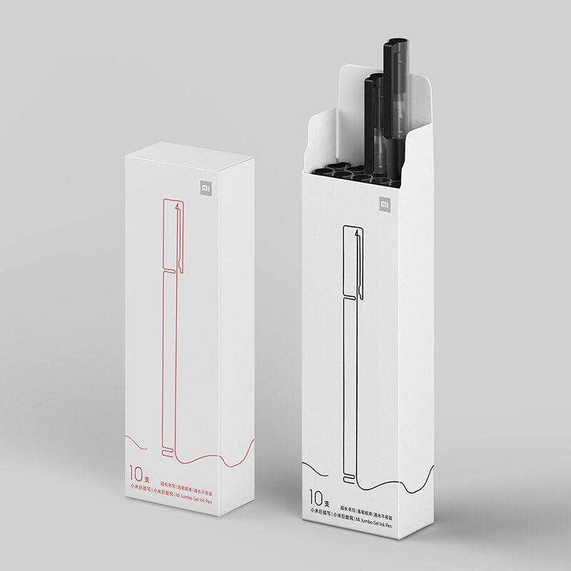 Xiaomi super holdbar skrivetegn pen 0.5mm gel pen underskrivning penne glat schweiz refill rød sort blæk pen kuglepen