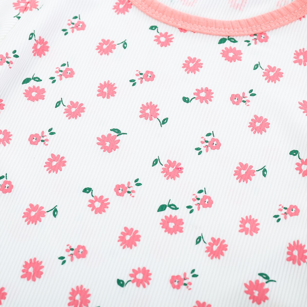 0-3 Years Print Girl\u2019s Short-sleeved and Shorts Set Floral/star Tie-dye Round Neck T-shirt and Short Pants