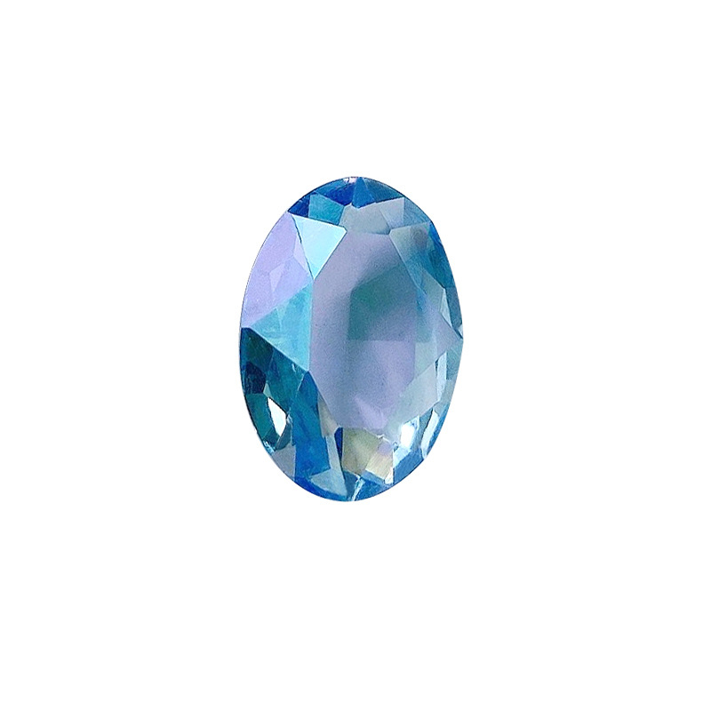 10 Uds. De joyería de cristal ovalada grande para uñas, abalorio inferior puntiagudo, decoraciones de diamantes, adornos de manicura de alta transparencia de lujo