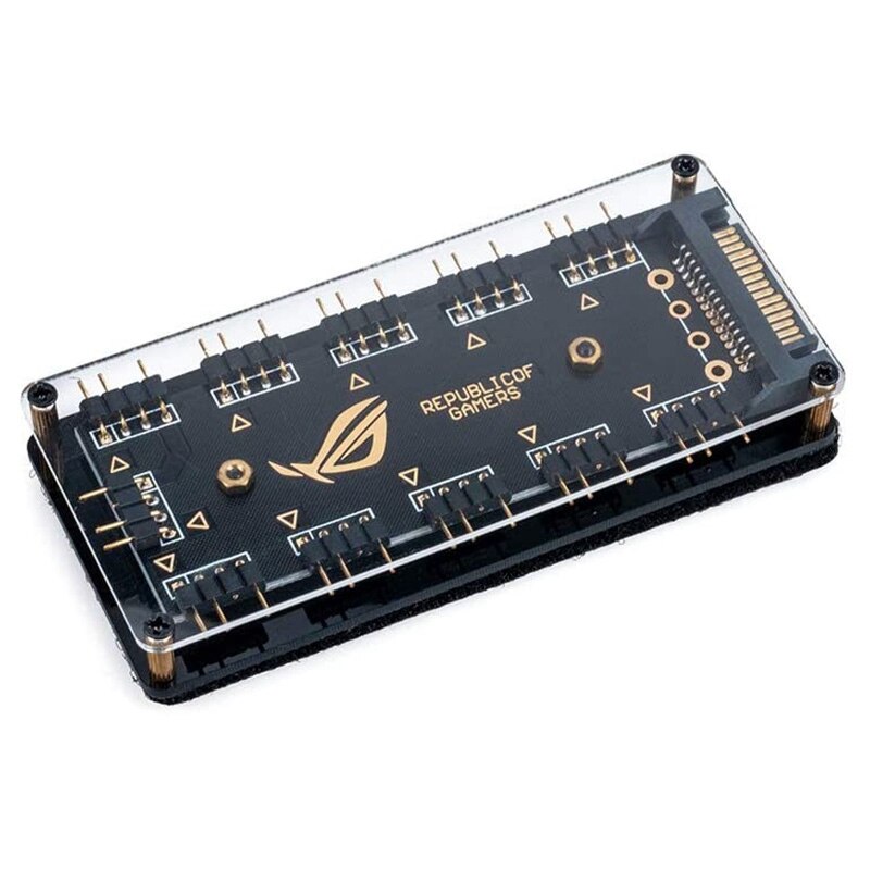 5V 3Pin Rgb Led Splitter 10-Poort Hub Met 50Cm 3Pin Verlengsnoer, perfect Voor Veel Rgb