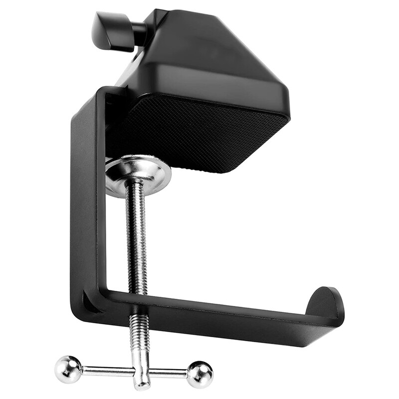 Heavy-Duty Table Mount Clamp, C Mounting Clamp Holder with Headset Hook Hanger for Microphone Suspension Boom Arm Stand: Default Title