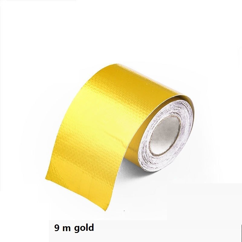 Fiberglass Roll Backed Adhesive Reflective Gold High Temperature Heat Shield Wrap Tape Multiple size 5/9/10 meters: Orange