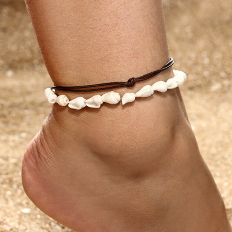 Pulsera tobillera plateada de oro en la pierna, joyería para pie de playa, tobillera para mujeres, conjunto de de: JL33