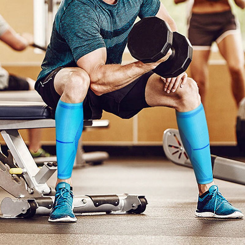 1PCS Adults Football Shin Guards, Teenager Elastic Compression Leg Sleeve,Basketball Training Fitness Sports Running Shin Guard