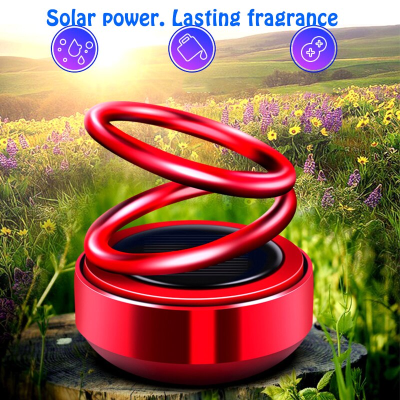 Solar Auto Rotatie Auto Luchtverfrisser Auto Parfum Geur Dashboard Verse Auto-Stijl Auto Aromatherapie Auto Accessoires