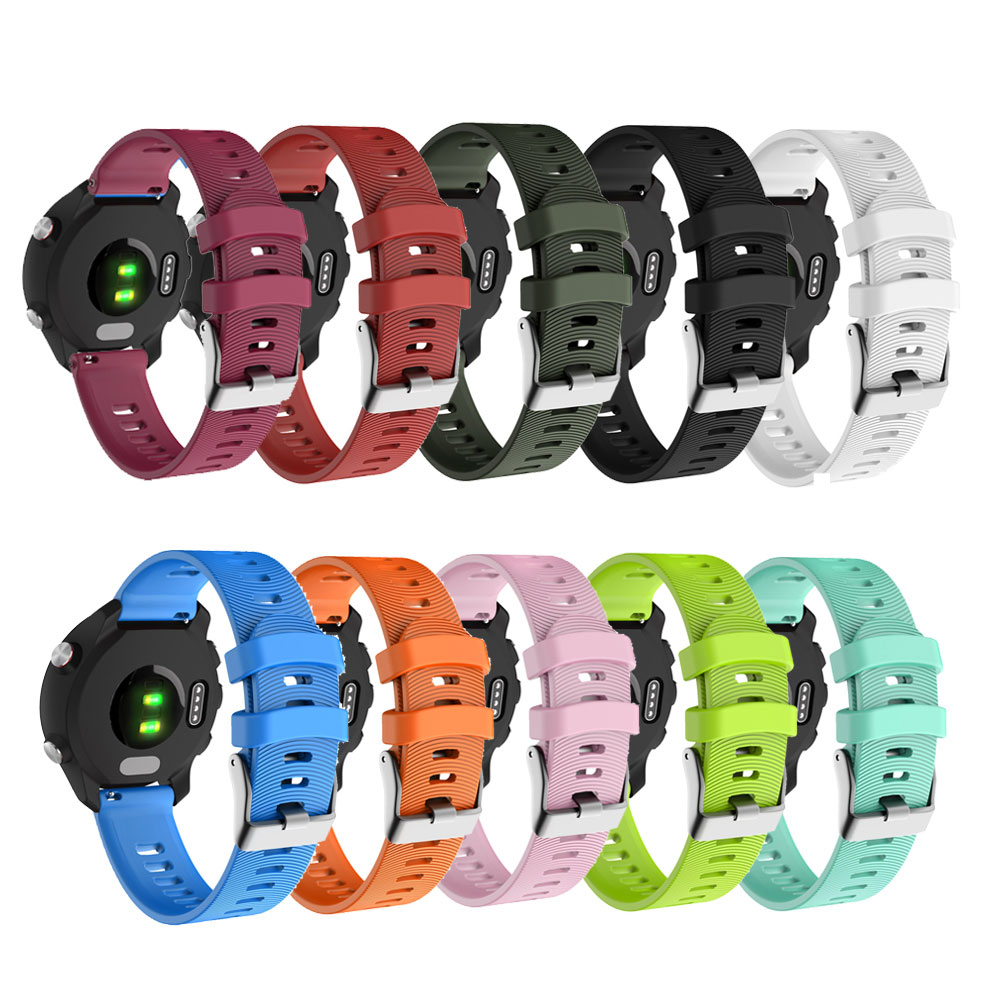 20mm silikonowy pasek do zegarków Watchband dla Garmin Vivoactive 3 HR Forerunner 245 645 inteligentny pasek na rękę bransoletka Huawei zegarek 2