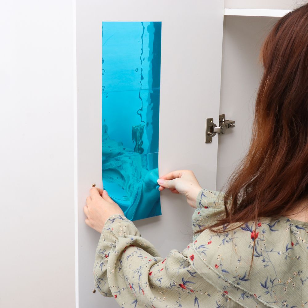 1PC Ultra-thin DIY Mirror Wall Self-adhesive PET Full-body Soft mirror Bathroom Self-adhesive Paper 1515cm