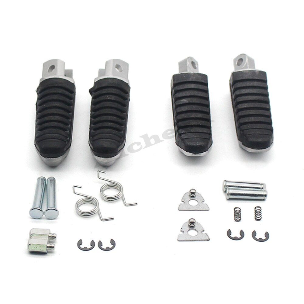 ACZ delantero de la motocicleta y apoyapiés traseros para Suzuki SV400 SV650 SV1000 GSR400 GSR600 GSR750 GSXR1300 Hayabusa GSX1300R pie clavijas: Front Rear Black