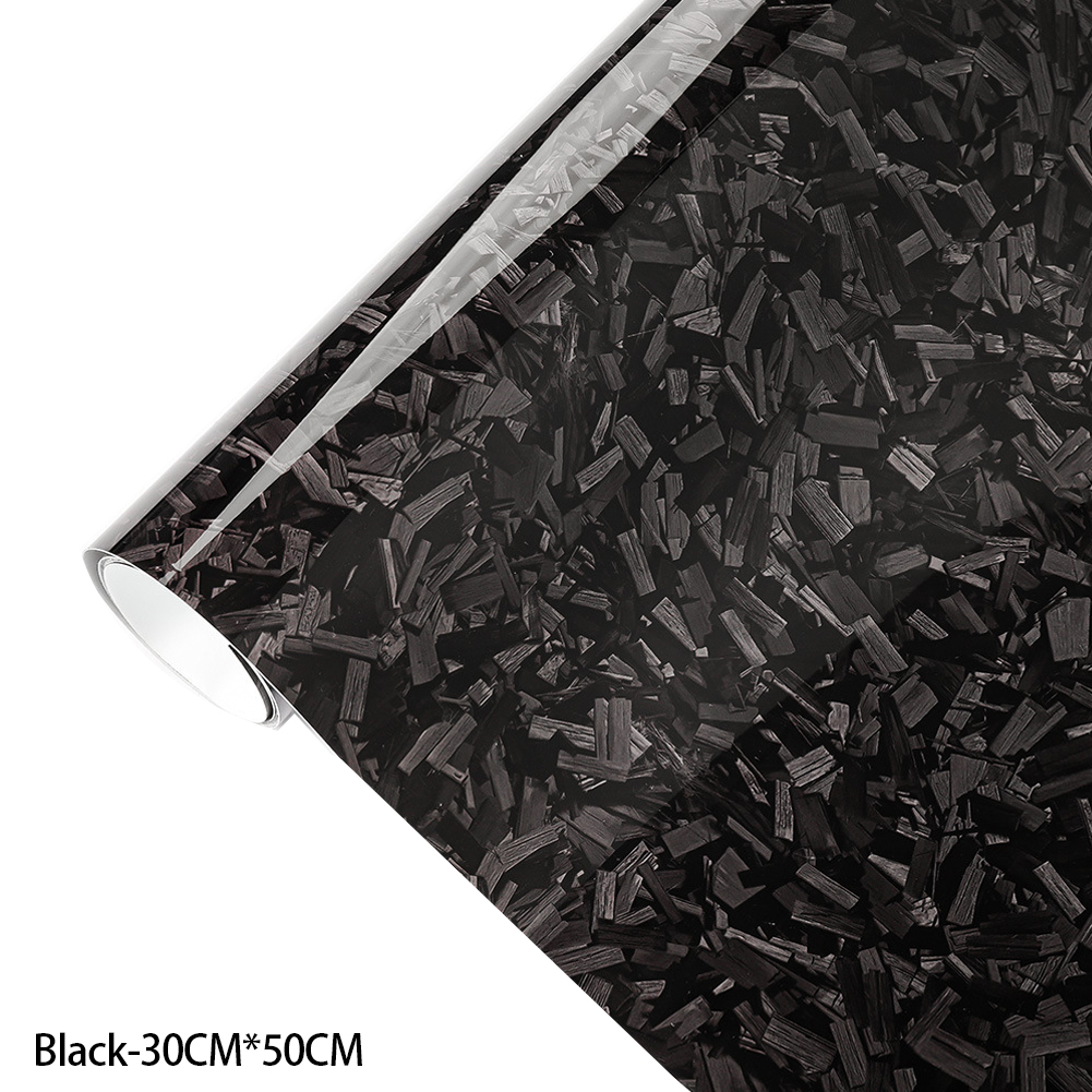 Película de fibra de carbono para coche, envoltura de vinilo de fibra de carbono forjado brillante, pegatinas autoadhesivas rojas para carrocería de coche, 50/100/150cm: Rojo