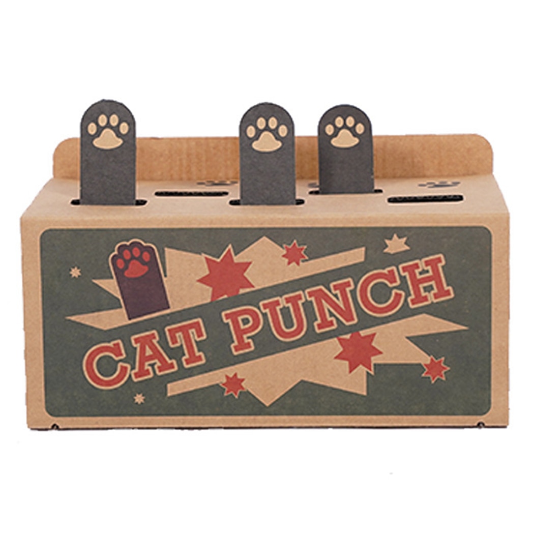 Cat Punch Scratch Toy Supplies Interactive Mole Mice Game Toy DIY Mouse Pop Up Puzzle For Cats Treat Exercise Training Cat Toys