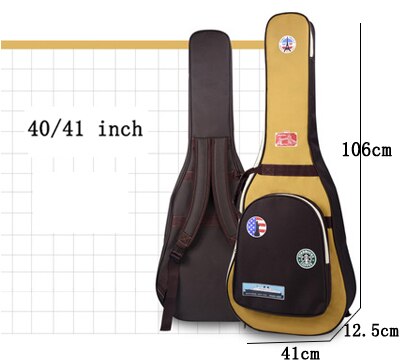 Neue 39/40/41 Zoll Akustische Klassische Gitarre Tasche Fall Rucksack Einstellbare Schulter Gurt Tragbare Verdicken Padded Schwarz